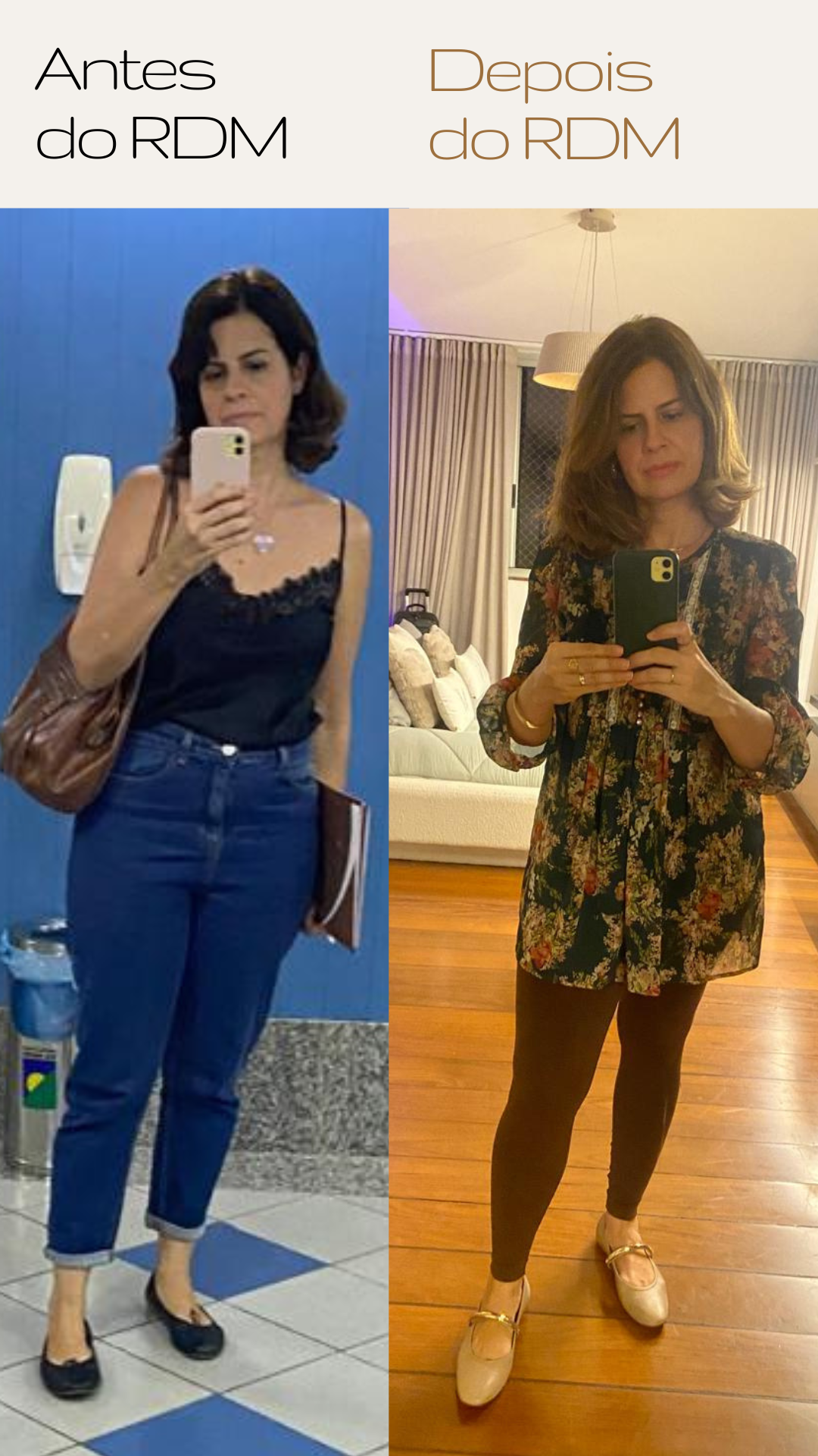 Antes e depois do RDM — aluna 2