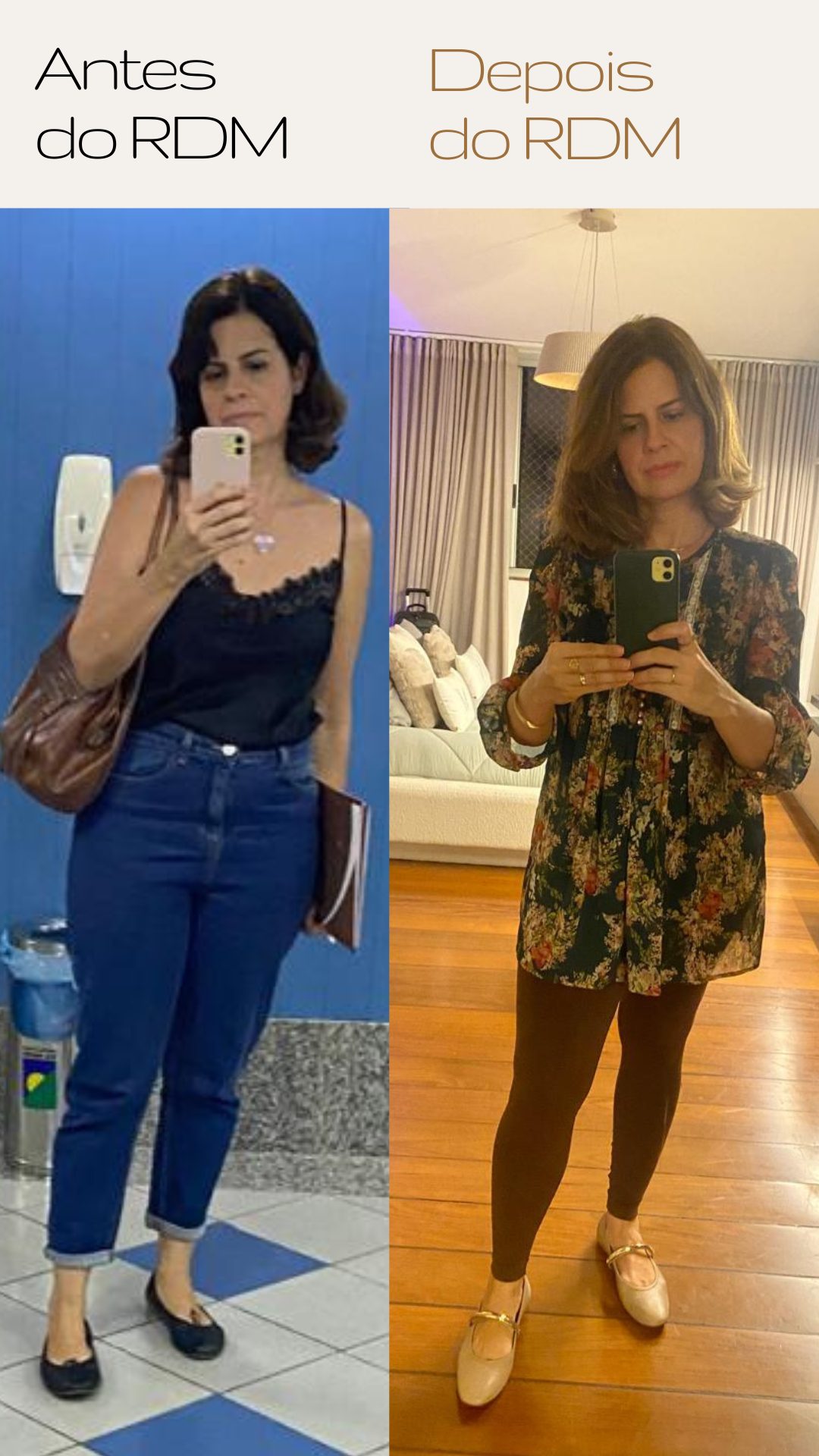 Antes e depois do RDM — aluna 2
